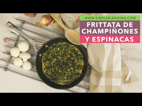 FRITTATA DE CHAMPIÑONES Y ESPINACAS | Frittata italiana en sartén | Receta de tortilla italiana