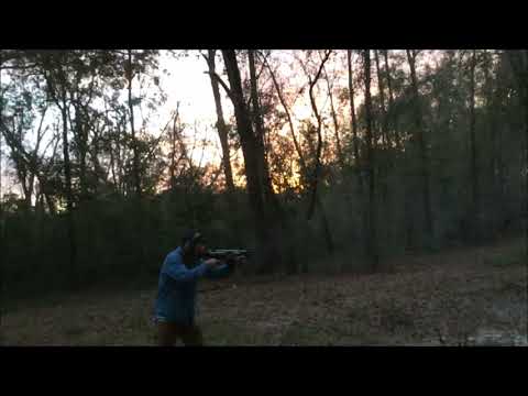 Homebuilt HK51K chugging along. Full auto HK sear gun backyard fun. Direct hit on camera!!