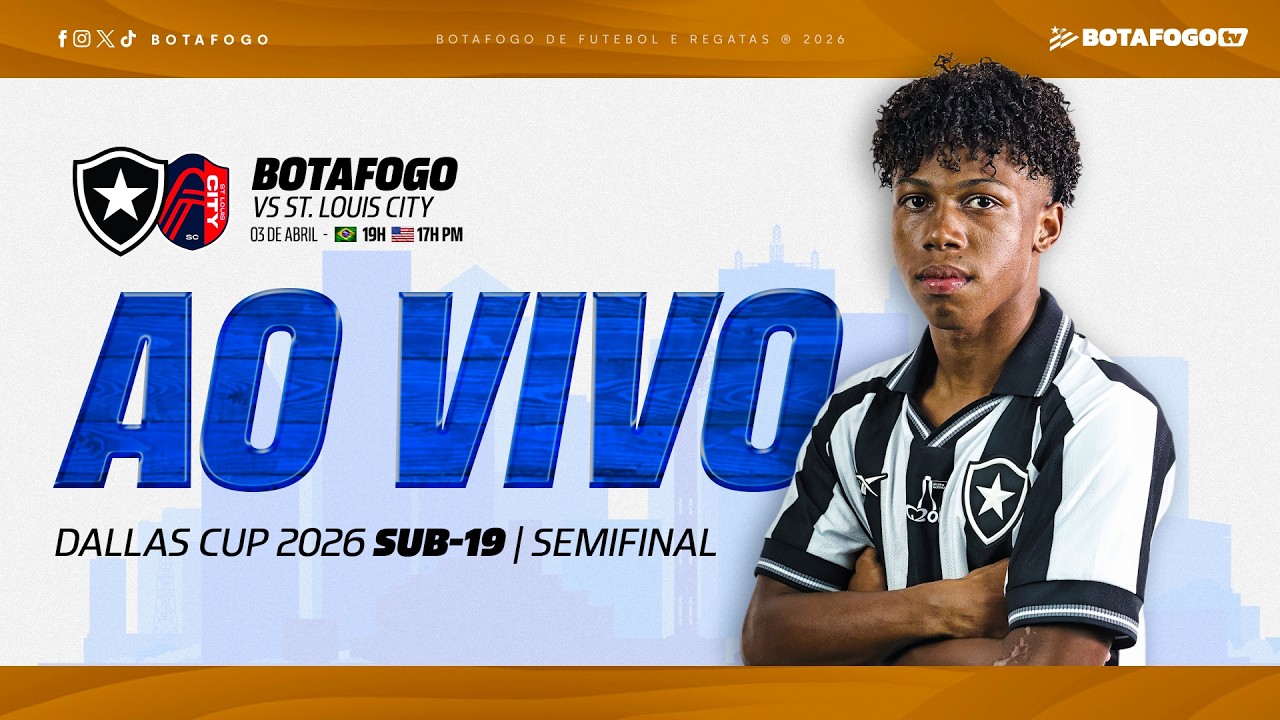Assista AO VIVO: Botafogo encara o St. Louis City valendo vaga na final da Dallas Cup Sub-19