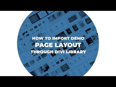 How to Import Demo Page Layout Through Divi Library