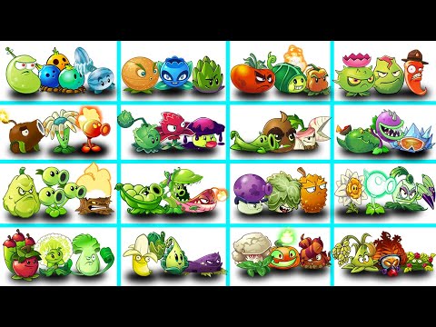 Random 16 Team Plants Vs Team Zombie - Which Team Plant 's Best ? - PvZ 2 Team Plant