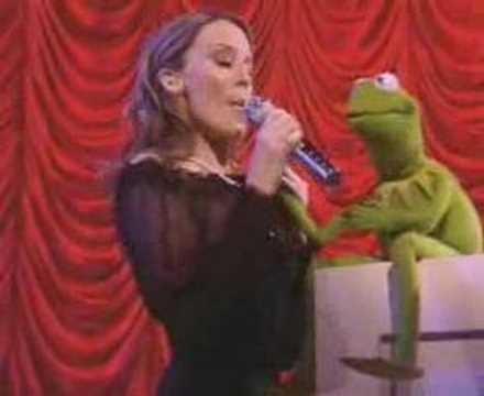 Kylie Minogue and Kermit the Frog