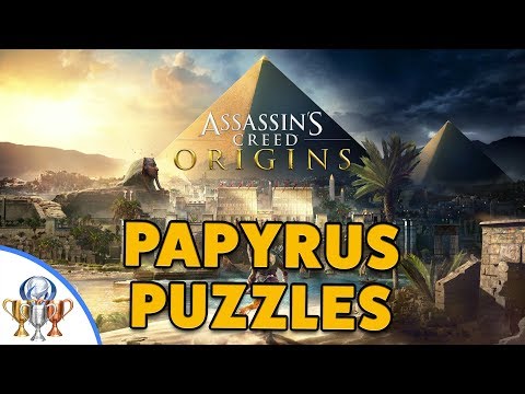 Assassin's Creed Origins PAPYRUS PUZZLES - All Papyrus Mystery Puzzle and Solutions Walkthrough