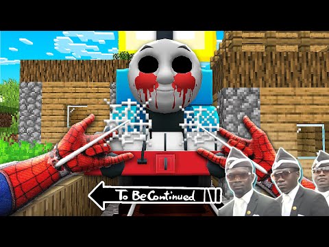Return of Real THOMAS THE TANK ENGINE.EXE vs SPIDER MAN in Minecraft - Coffin Meme
