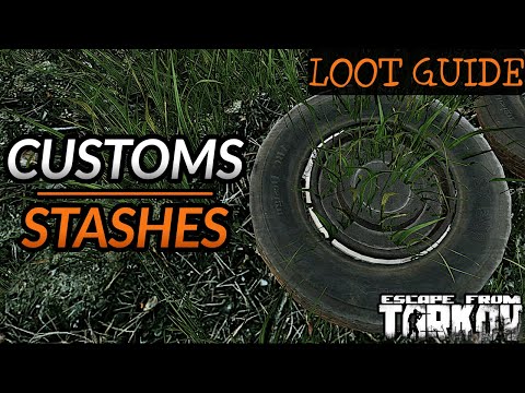 All Hidden Stashes on Customs (18 + 5) | Grouped into Big Route with Minimap - Escape from Tarkov