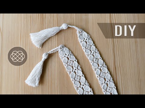 DIY MACRAME BOOKMARK  FLOWER PATTERN TUTORIAL