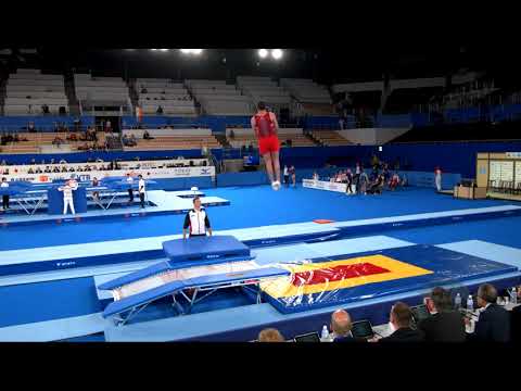 BERRIDGE Daniel (GBR) M - 2019 Trampoline Worlds, Tokyo (JPN) - Qualification Double Mini R1
