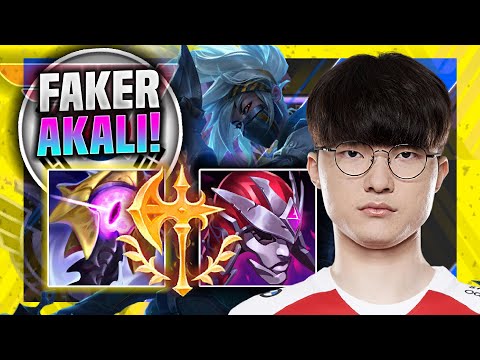 FAKER DOMINATING WITH AKALI! - T1 Faker Plays Akali Mid vs Galio! | Season 11