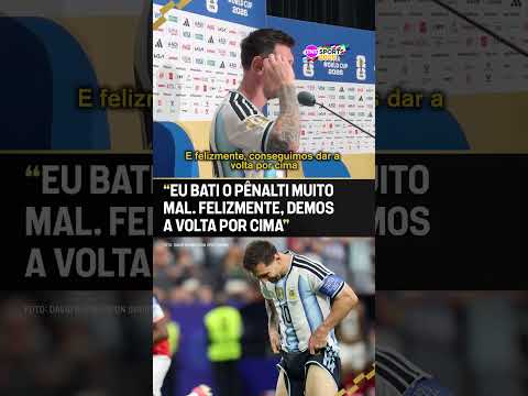 ATÉ OS GÊNIOS PERDEM PÊNALTI…🐐 Messi falou sobre a cobrança e a volta por cima no jogo #shorts