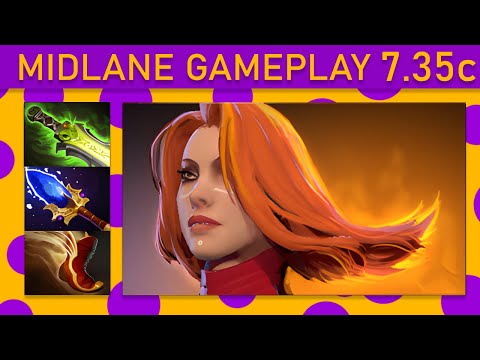 ⭐ Lina 15+ Kills! Mid Gameplay 7.35c - Dota 2 Top MMR