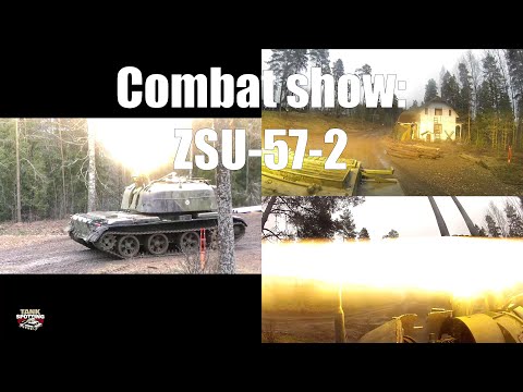 ZSU-57-2 Combat Demonstation Triple Camera SPAAG - Panssarimuseo Kevätsawutus 2018 Show 2 [4K UHD]