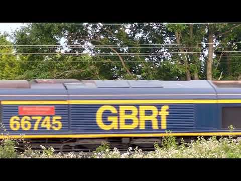 GBRf 66745 “Modern Railways The First 50 Years” working 6G89 from Hindlow GBRF to Hams Hall