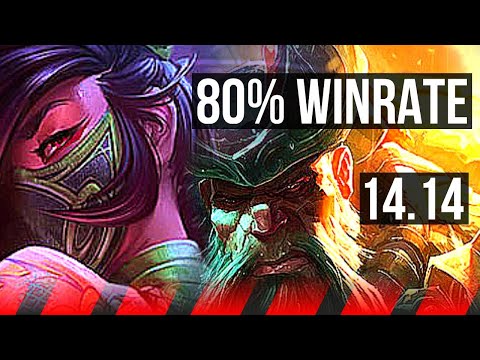 AKALI vs GANGPLANK (TOP) | 80% winrate, 8 solo kills, 11/2/1 | EUW Master | 14.14