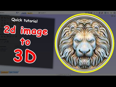 Tutorial Aspire : how to convert a 2d image to 3d image using  Lithophanes
