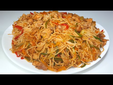 Chow mein | Vegetable & Chicken Chow mein Recipe by spoon of spices