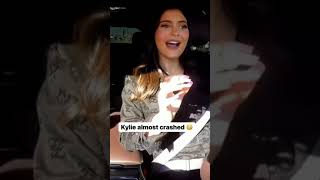 Kylie jenner driving skills😱 [she almost crashed the car] #shorts #kylie jenner #driving #car