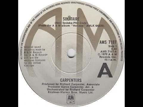 UK New Entry 1975 (210) Carpenters - Solitaire