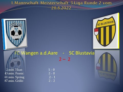 1.Mannschaft Meisterschaft 3.Liga FC Wangen a.d.Aare - SC Blustavia