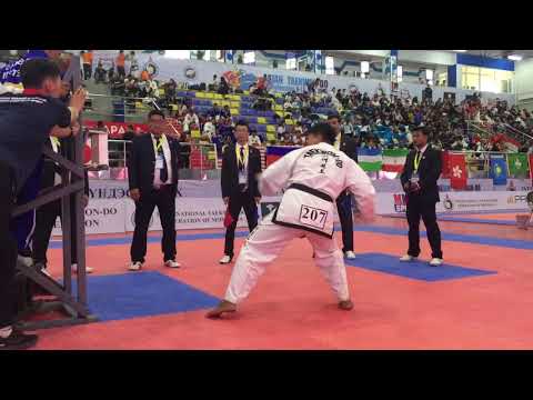 The9th Asian taekwon-do ITF Power breaking senior male Cambodia gold medal