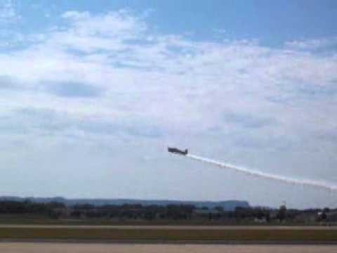 T-6 Texan doing a low fly by