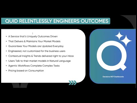 Quid's AI-powered market models that deliver instant answers to the questions that actually matter