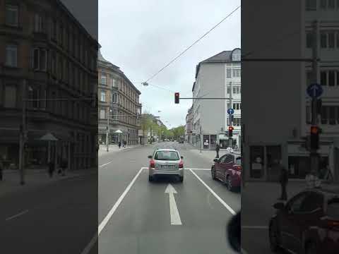 Driving through Augsburg Bavaria (Germany)