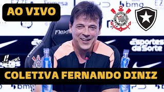 COLETIVA FERNANDO DINIZ AO VIVO - BOTAFOGO 3 X 1 CORINTHIANS - BRASILEIRÃO - PÓS JOGO CORINTHIANS