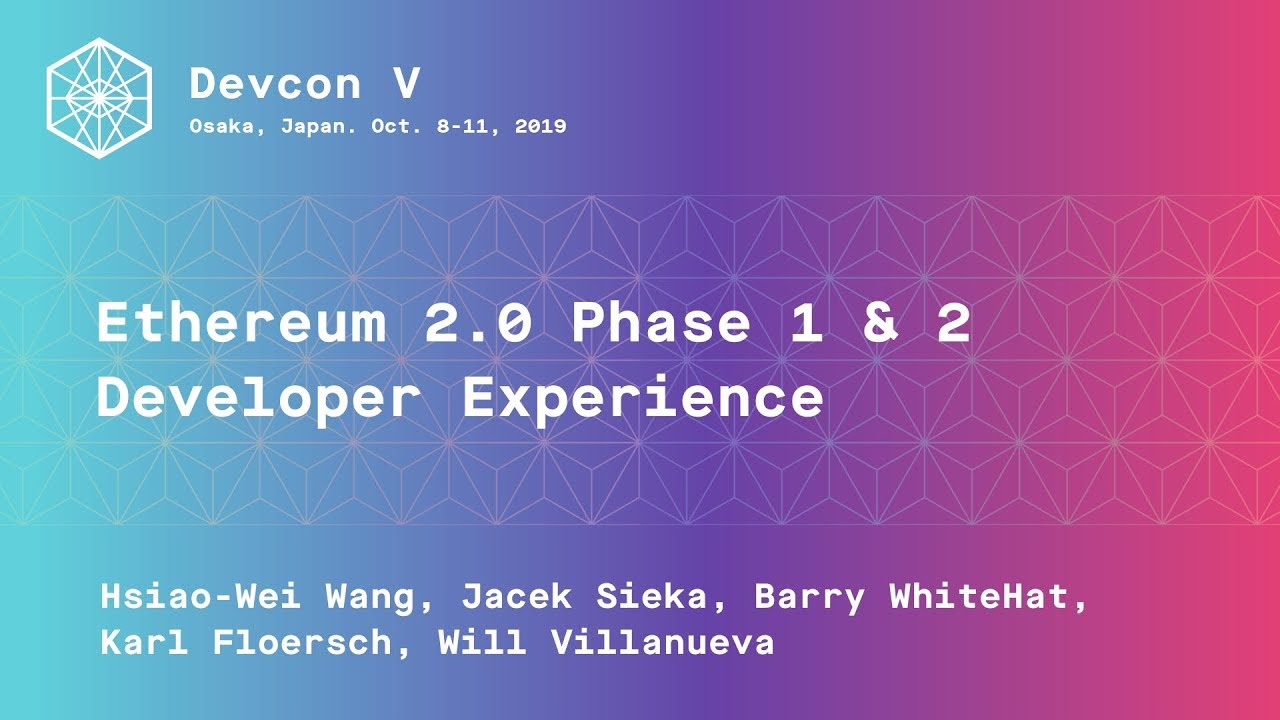 Ethereum 2.0 Phase 1&2 Developer Experience preview
