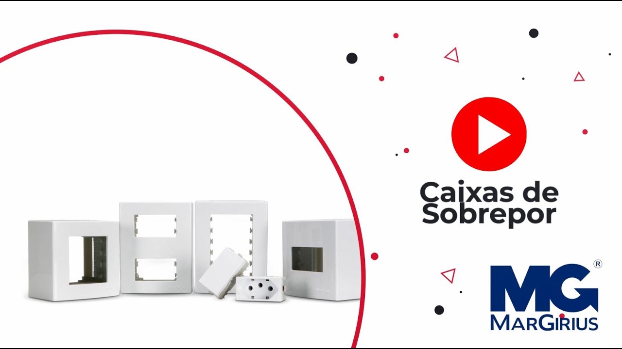 Caixas de sobrepor para interruptores e tomadas
