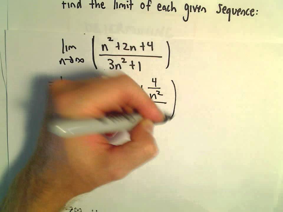 Finding the Limit of a Sequence, 3 more examples