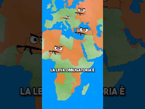 Dove c'è la LEVA OBBLIGATORIA?🫡⚔️#geografia #mappa #paesi #storia #shorts #esercito #geo #militare