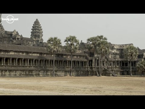 難得一見的吳哥窟標誌性建築，沒有遊客。 (Rare glimpse of iconic Angkor Wat free of tourists)