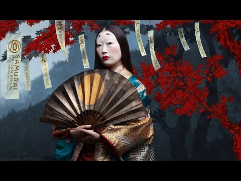 SAMURAI Museum Berlin. The 7 virtues as a mural on Kurfürstendamm in Berlin.