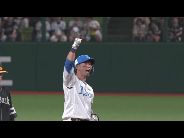 【8回裏】獅子が吠えた!! ライオンズ・外崎修汰 値千金の勝ち越し2点タイムリー2ベース!!  2024年7月20日 埼玉西武ライオンズ 対 福岡ソフトバンクホークス