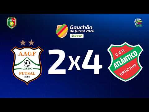 GOLS DO JOGO | AAGF 2 X 4 ATLÂNTICO | RODADA 13 | GAUCHÃO SICREDI DE FUTSAL 2026