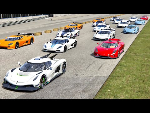 Koenigsegg Jesko Absolut vs Koenigsegg Hypercars - Drag Race