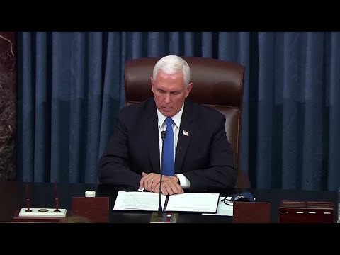彭斯對國會示威者說："你們沒有贏"。 (Pence to Capitol protesters: 'You did not win')