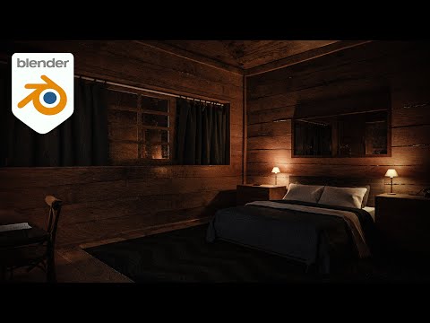 Making a Photorealistic Cabin in Blender (in 3 mins) | BlenderKit