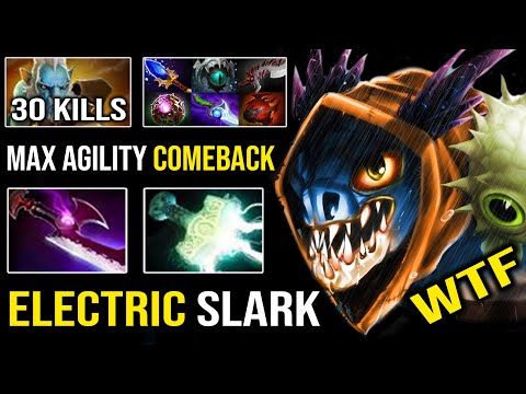 WTF Mjollnir 7.30c ELECTRIC Slark Max Agility Speed 113K Damage Vs 30Kills Phantom Lancer Dota 2