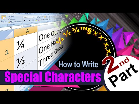 How To Write Special Characters 2nd Part