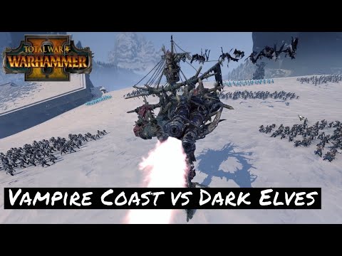 SIRENS WILL SAVE THE DAY - Vampire Coast vs Dark Elves - Multiplayer Battle - Total War: Warhammer 2