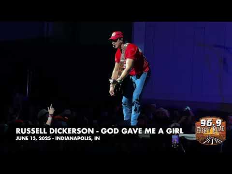 Russell Dickerson performs "God Gave Me A Girl" in Indianapolis on June 13, 2025