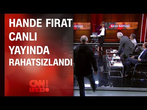 Hande Fırat, Gece Görüşü canlı yayınında rahatsızlandı