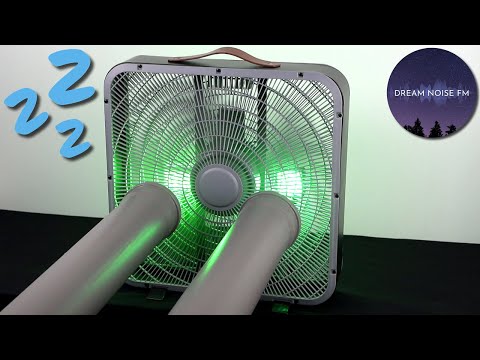 Sleep in minutes 😴 with DEEP box fan sound resonating through double tubes! - Black Screen