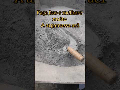 Melhore sua argamassa ac1 com cimento #dicas #woodworking #diy #argamassa