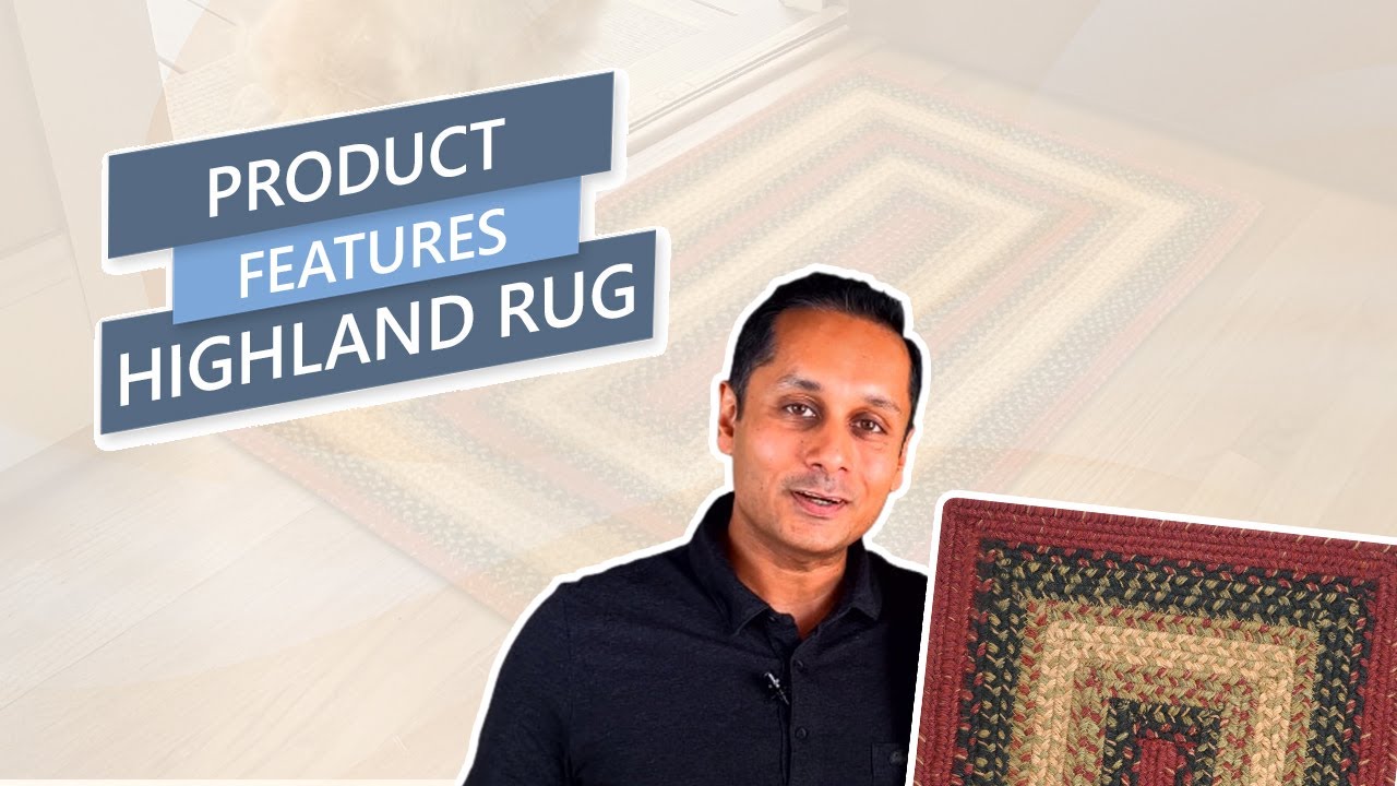 Highland Red, Navy & Cream Jute Braided Rectangular Rugs