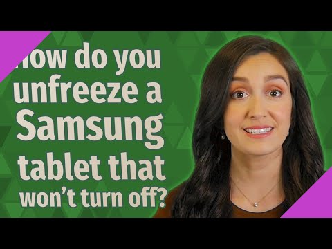 How do you unfreeze a Samsung tablet that won't turn off?