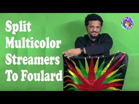 Split Multi-color Streamers to Foulard