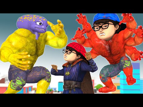 Red NickHulk and Doctor Strange Nick Vs UFO Alien Monster 6 Hands - Scary Teacher 3D Happy ending