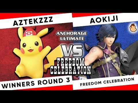 Freedom Celebration: AztekZZZ (Pikachu) vs Aokiji (Chrom, DK) - SSBU Winners Round 3